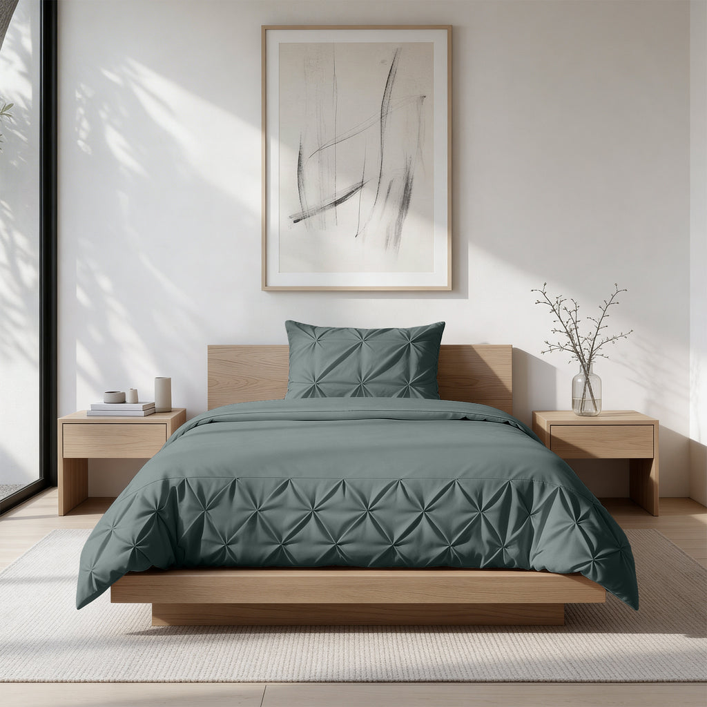 Border Pintuck Groen