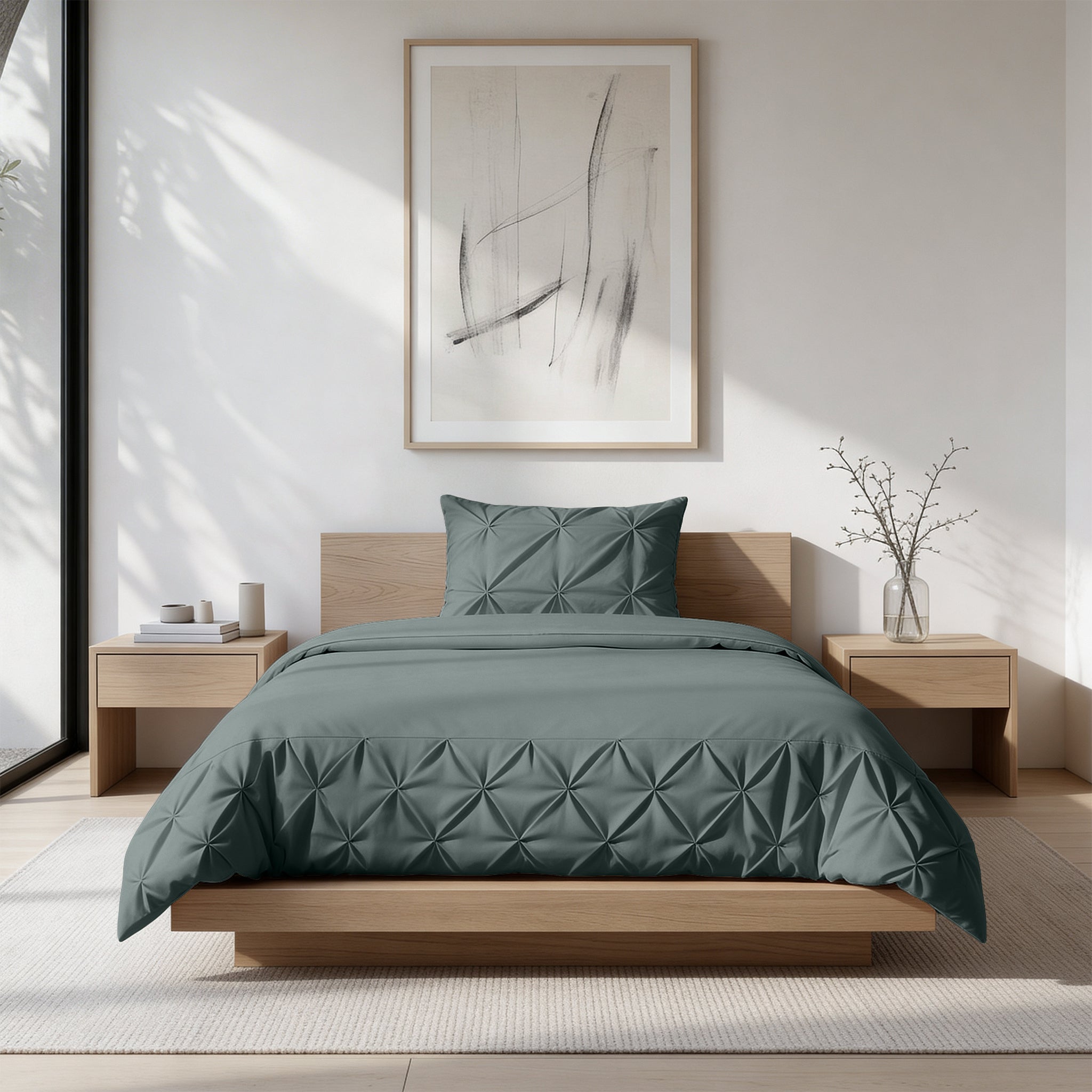 Border Pintuck Groen