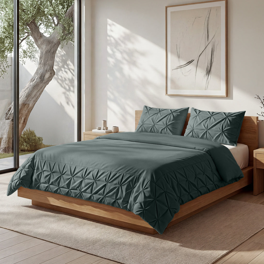 Border Pintuck Groen