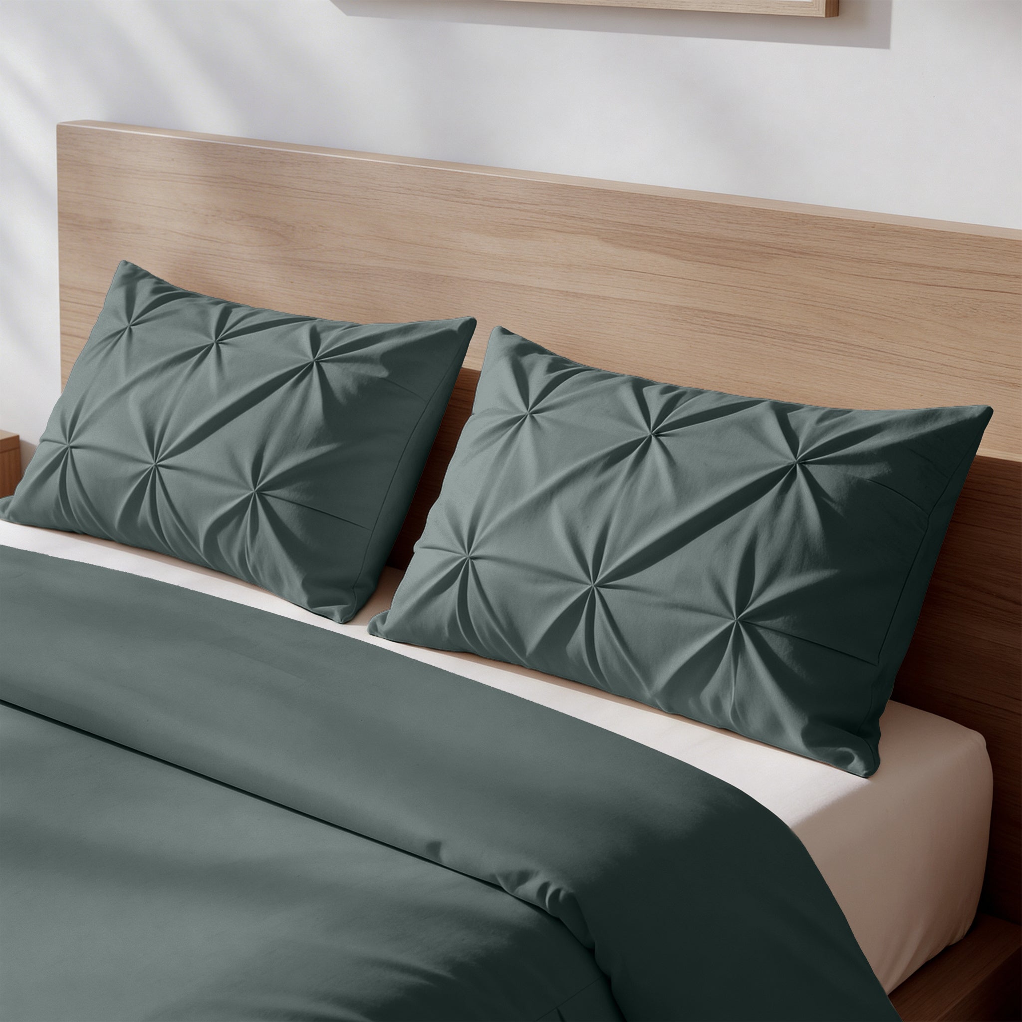 Border Pintuck Groen