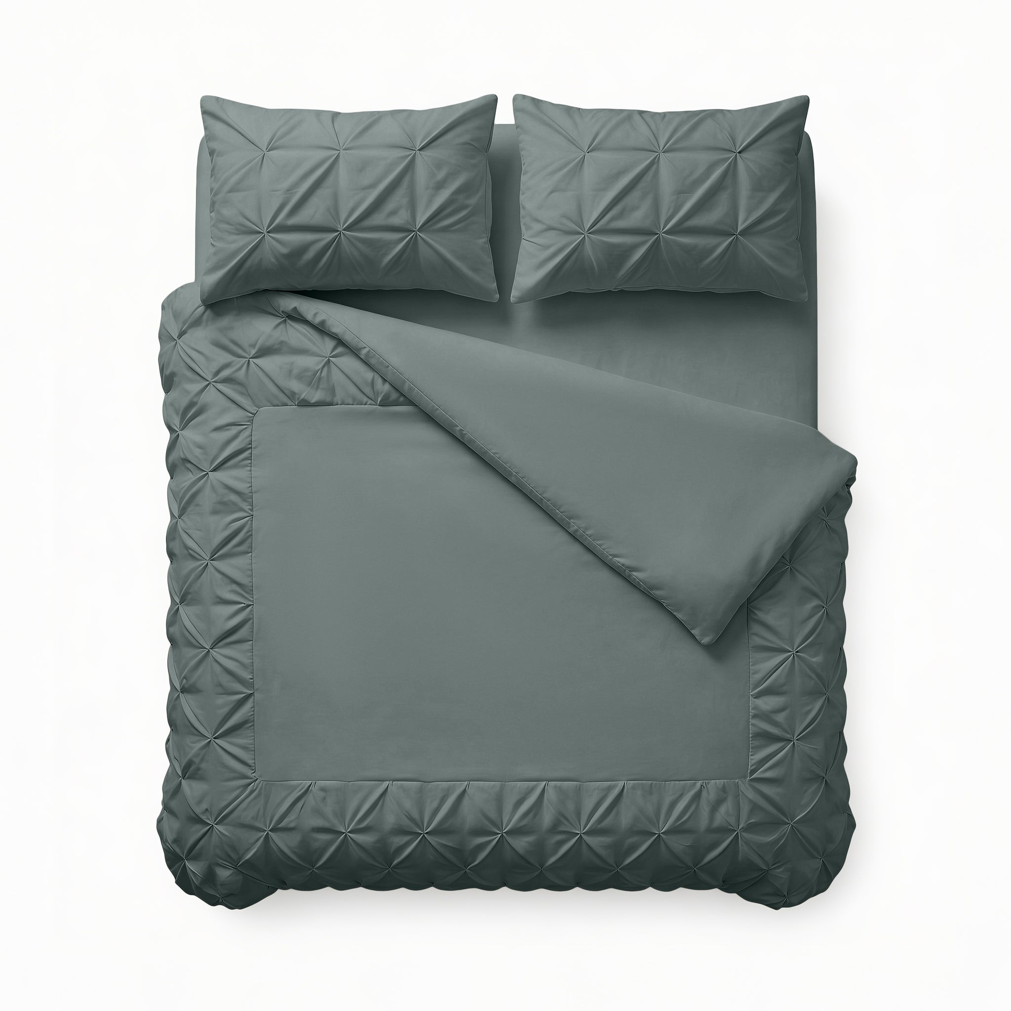 Border Pintuck Groen
