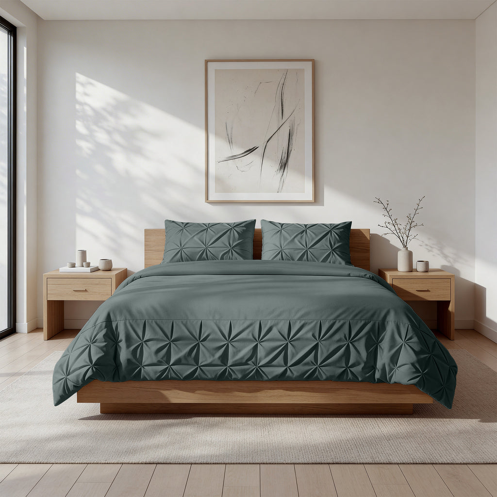 Border Pintuck Groen