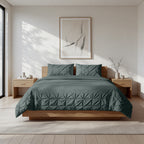 Border Pintuck Groen