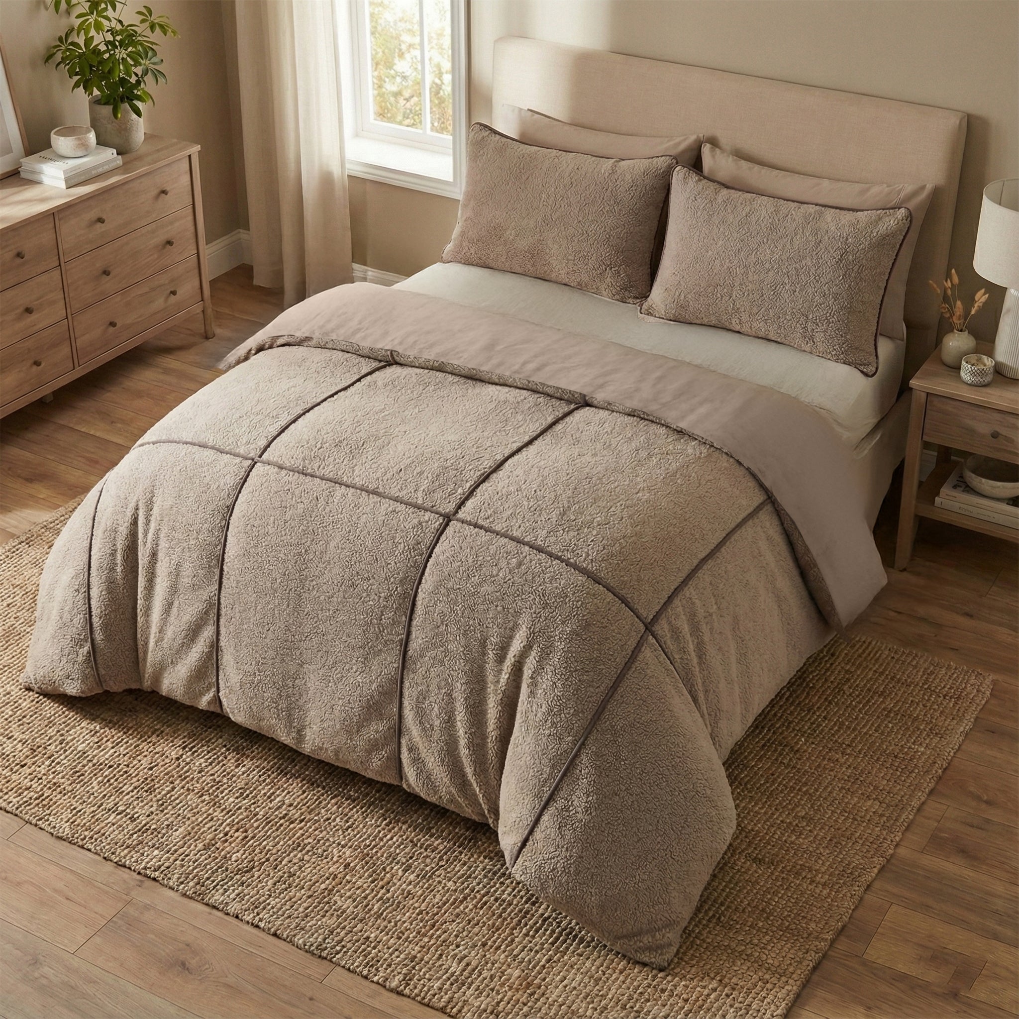 Teddy Trim Taupe
