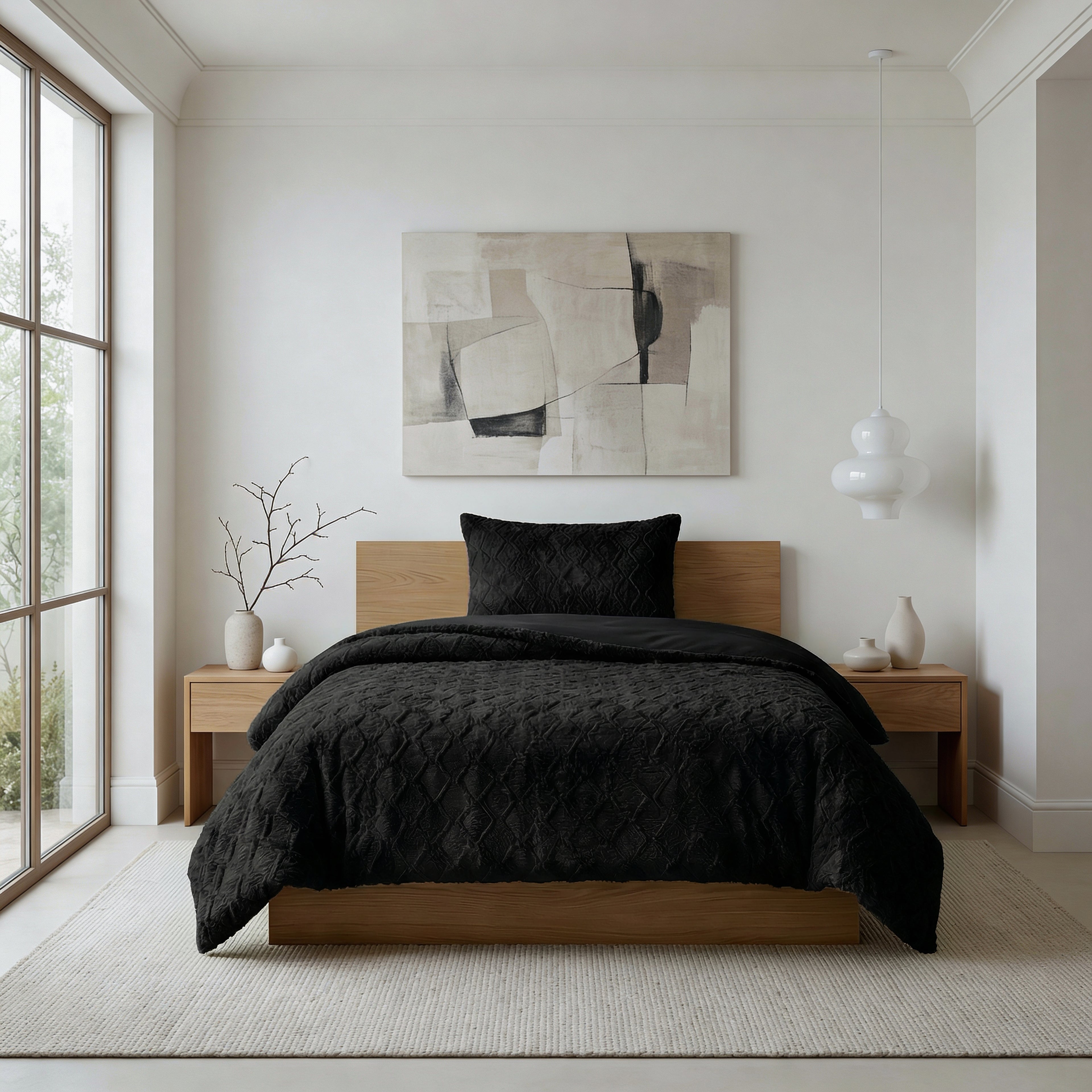 Faux Fur Syon Zwart