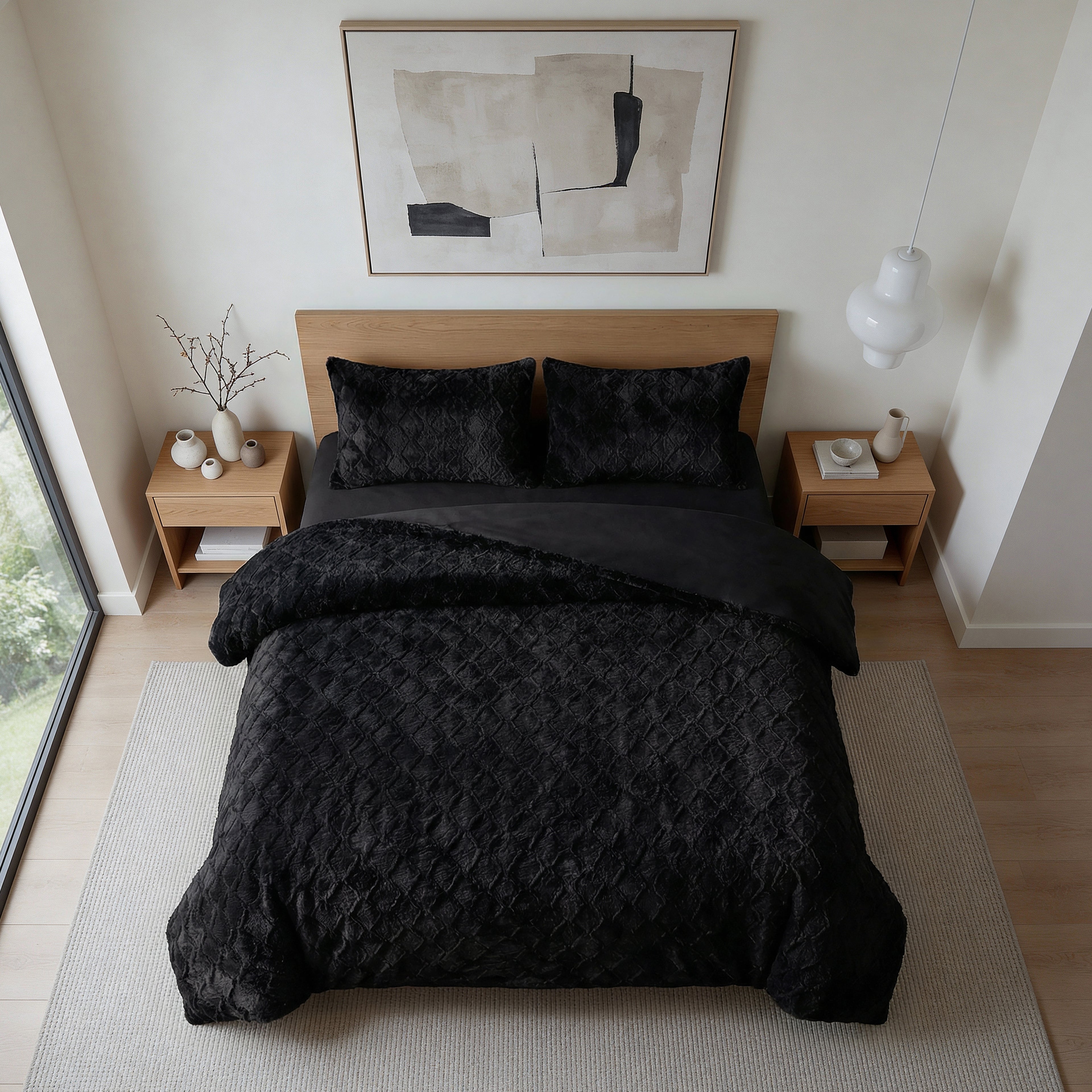 Faux Fur Syon Zwart