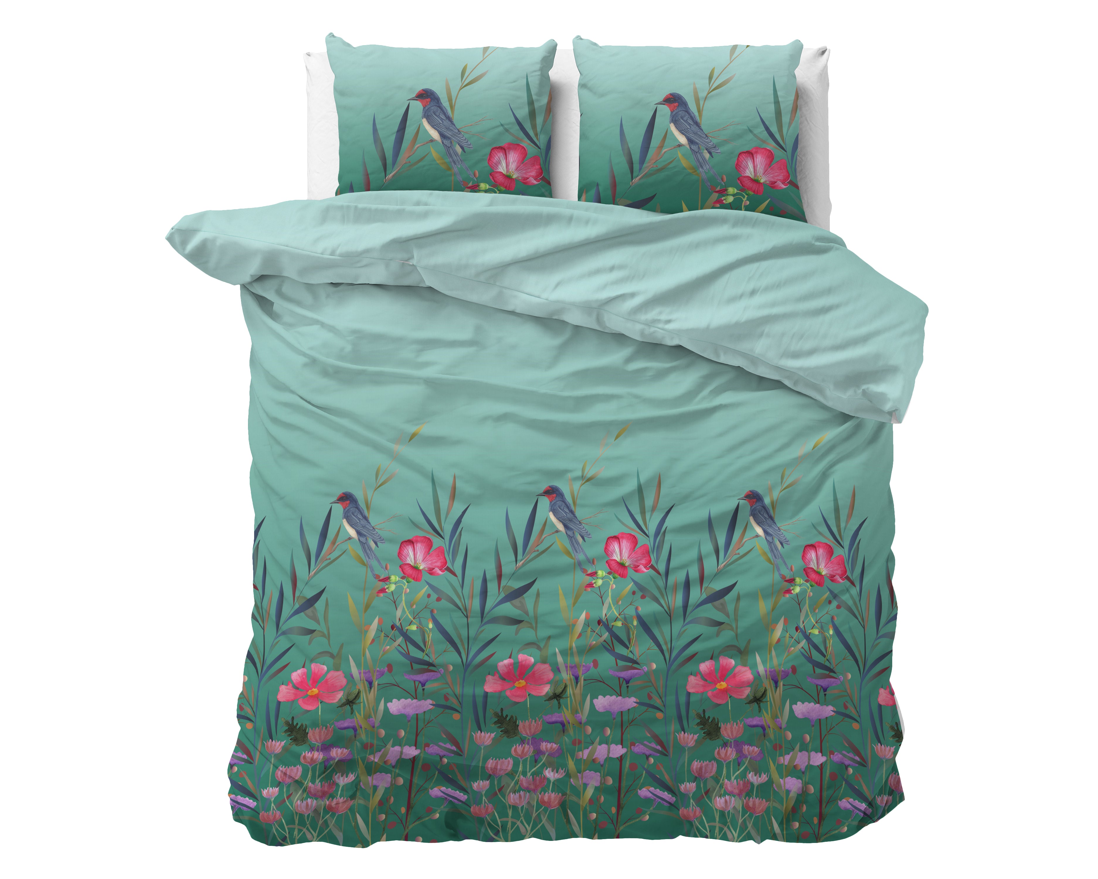 Flower & Birds Turquoise