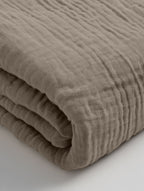 Mousseline Hoeslaken Taupe