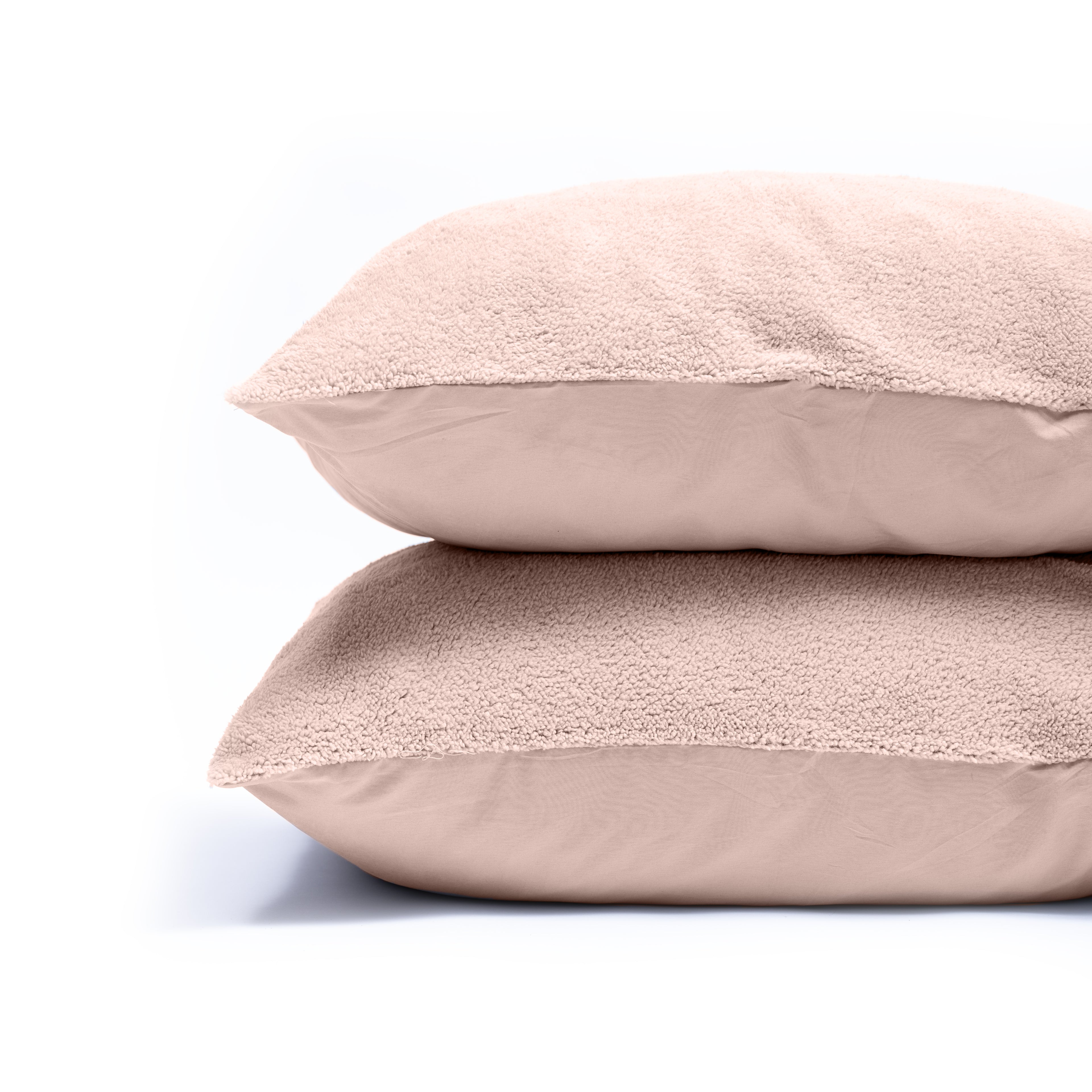Teddy kussenslopen 2pack Roze 60 x 70